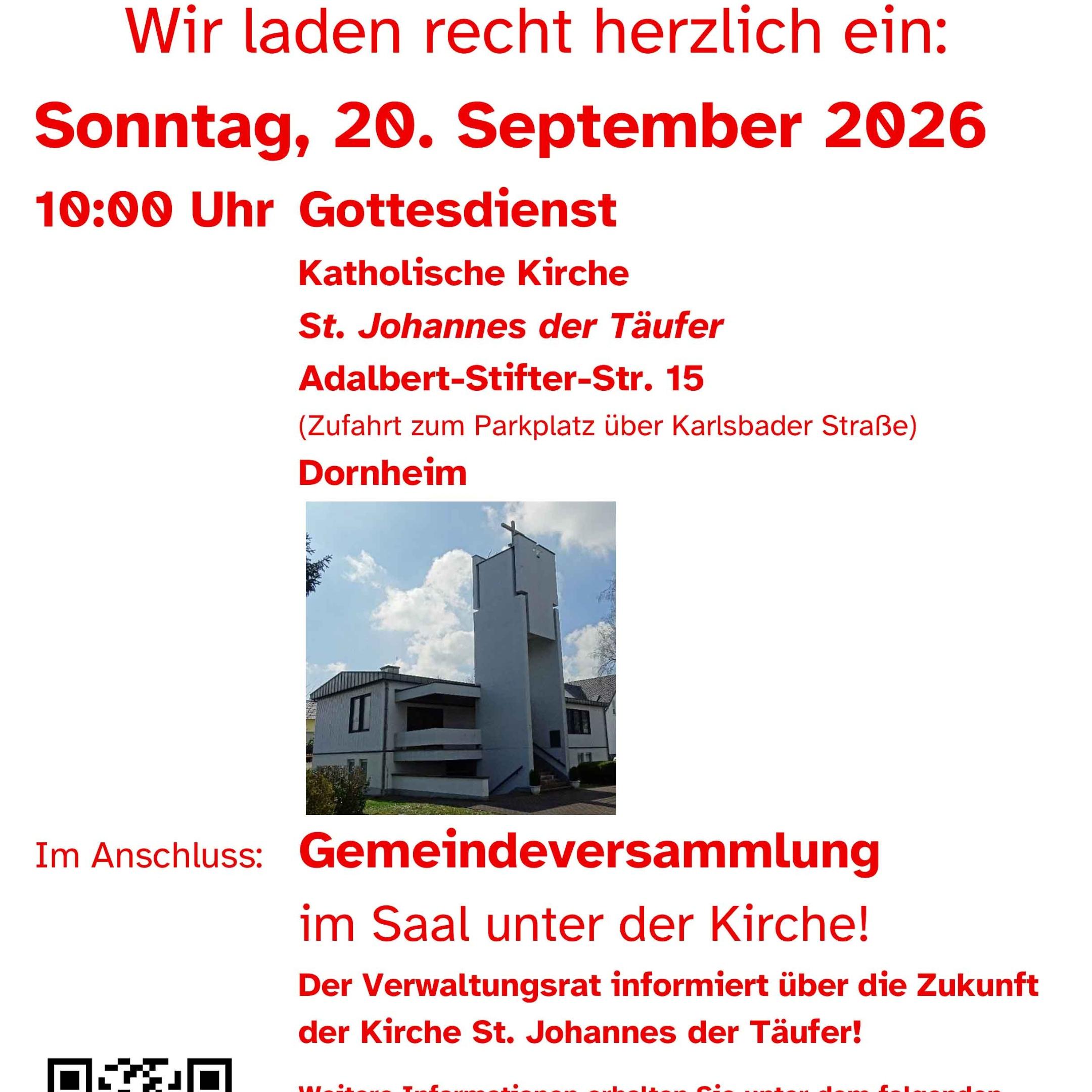 Plakat-Gemeindeversammlung