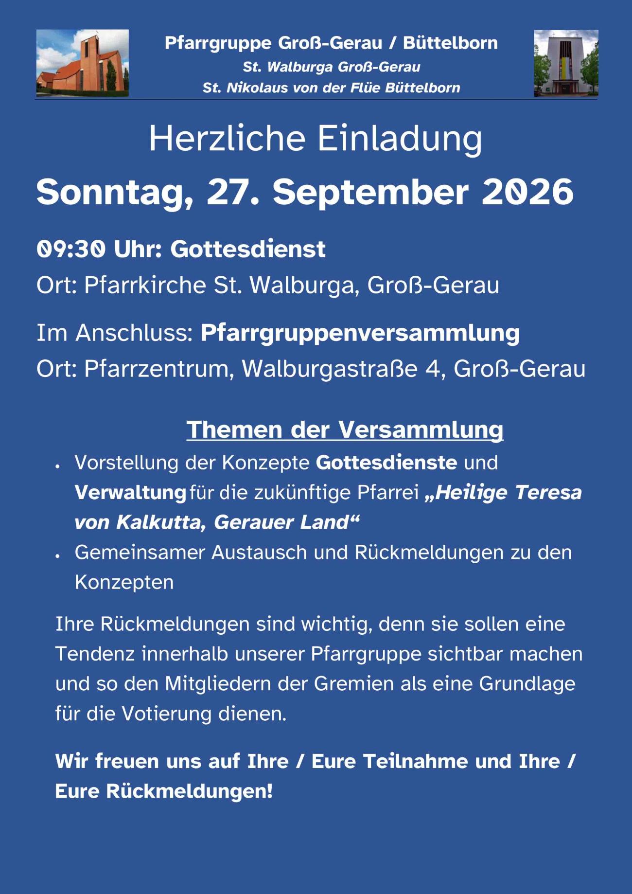 2026-09-27-Pfarrgruppenversammlung - Save the Date