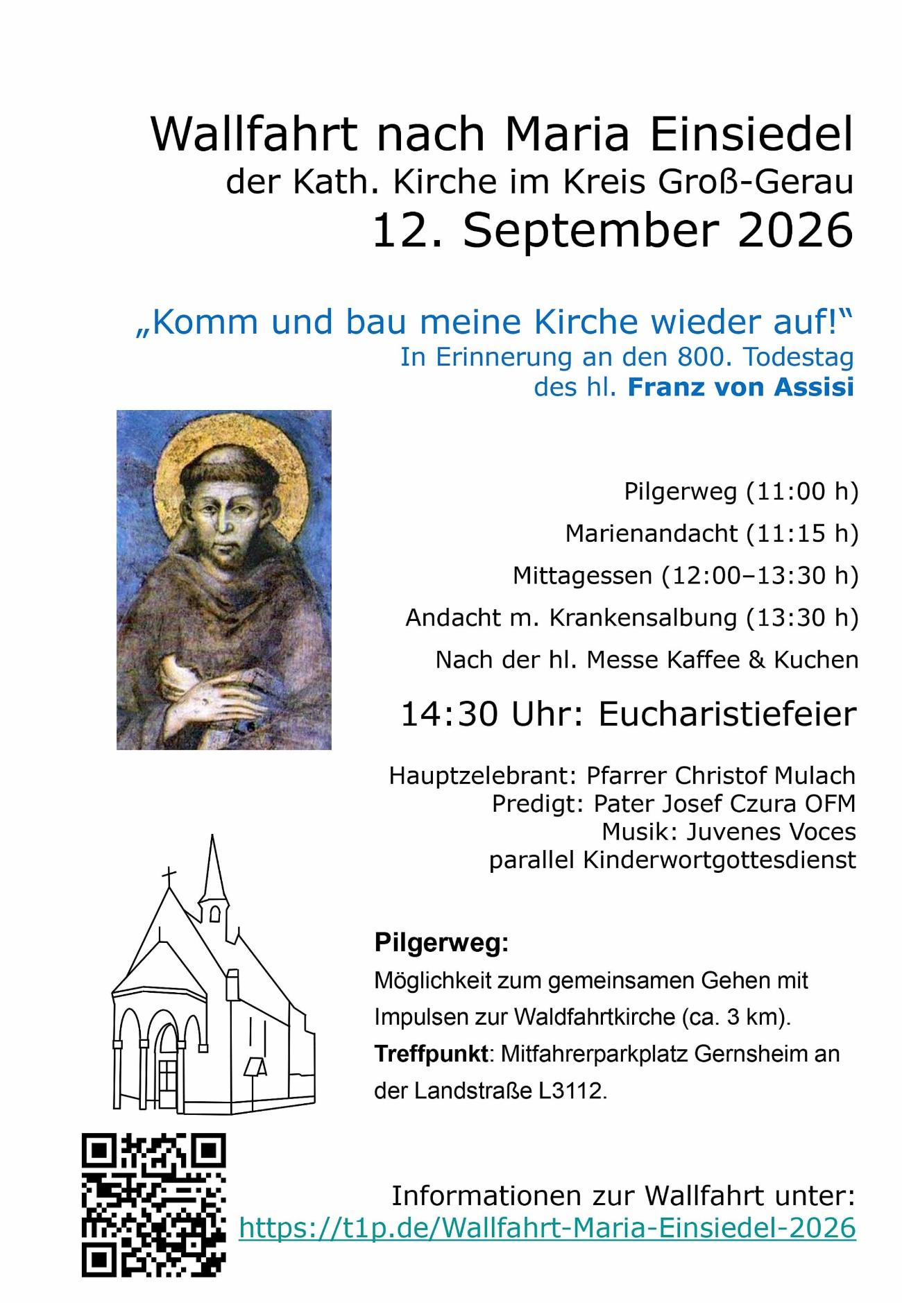 Dekanatswallfahrt2026_Plakat_mit QR Code (c) Pfarrer Christof Mulach Dekanatswallfahrt2026_Plakat_mit QR Code