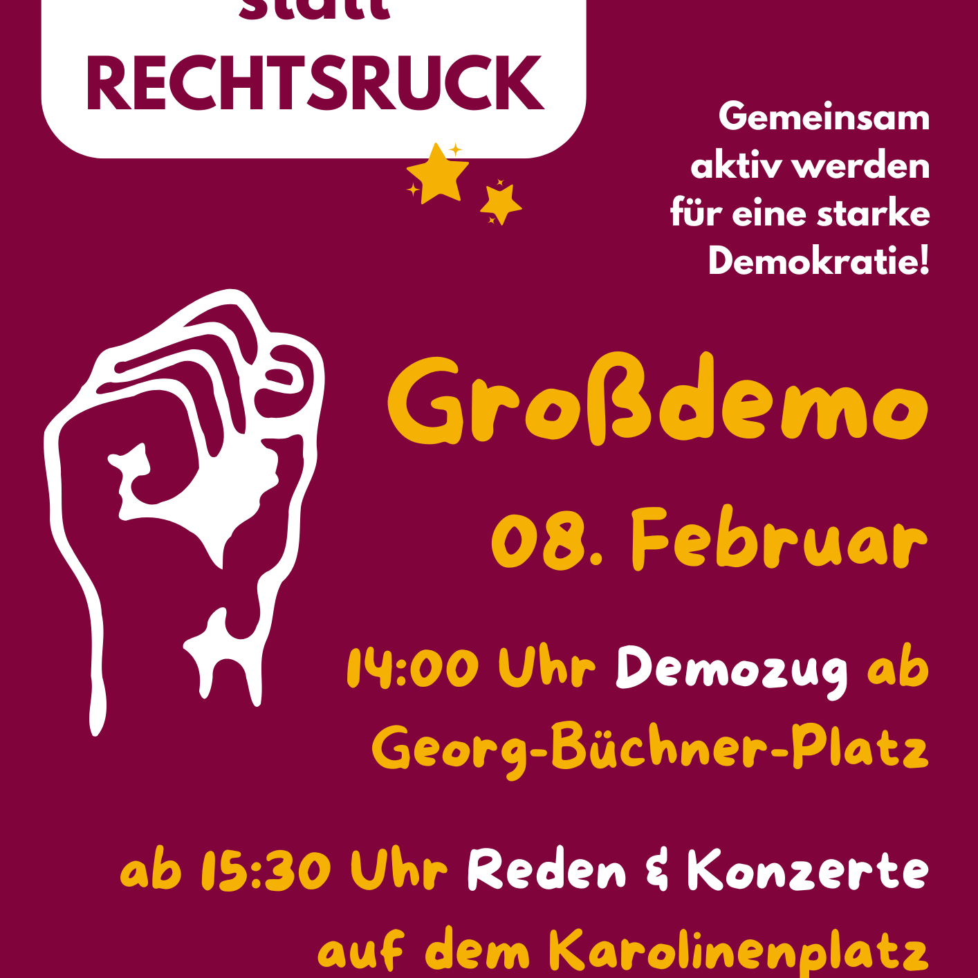 Demo in Darmstadt 08.02.2025