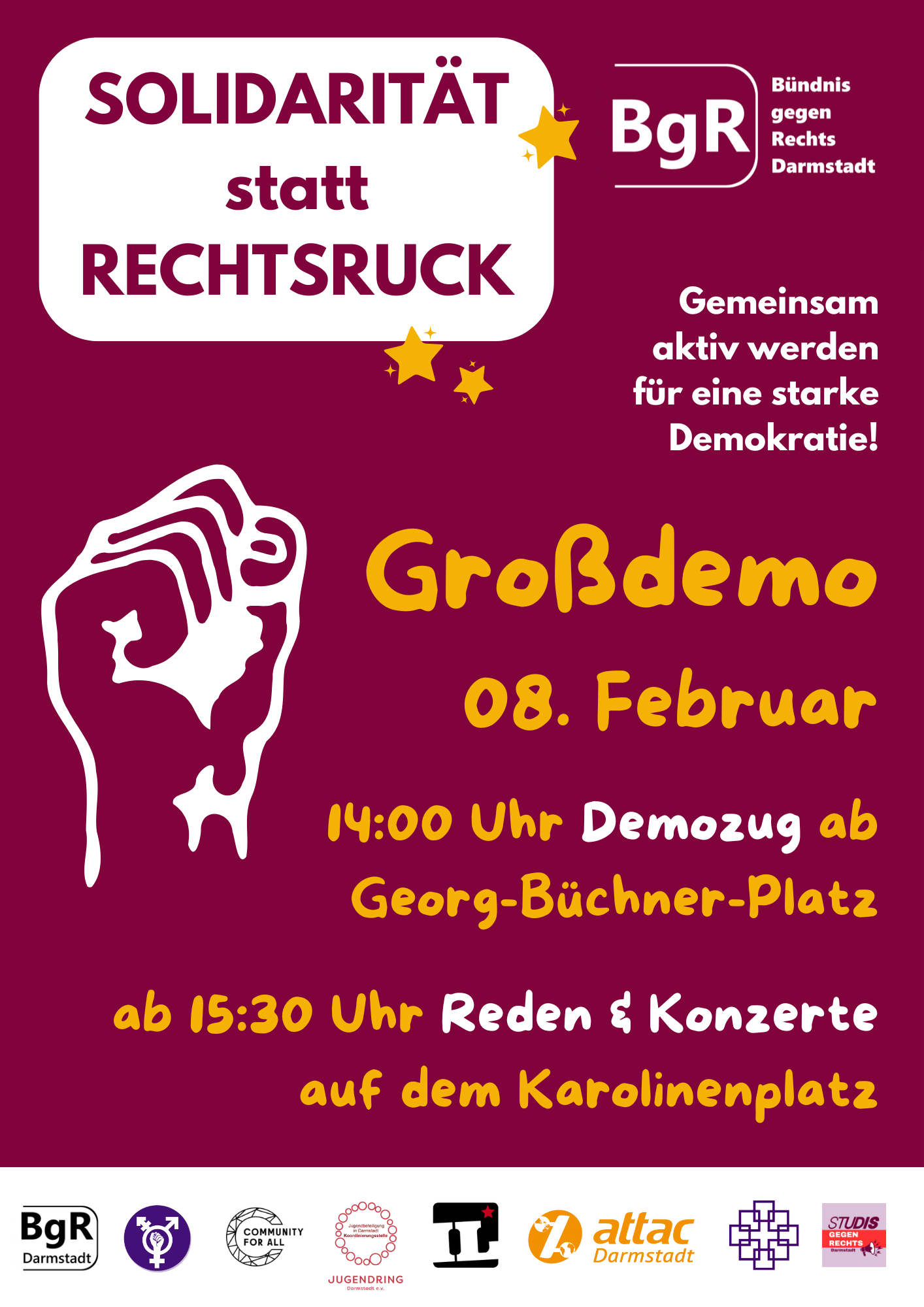 Demo in Darmstadt 08.02.2025