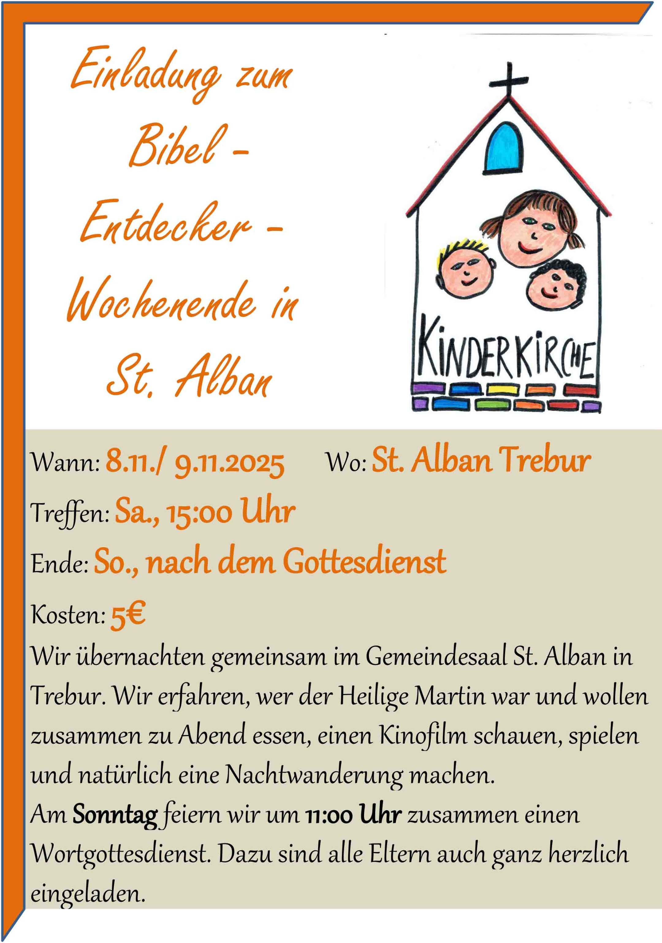 Einladung Kinderwochenende 112025