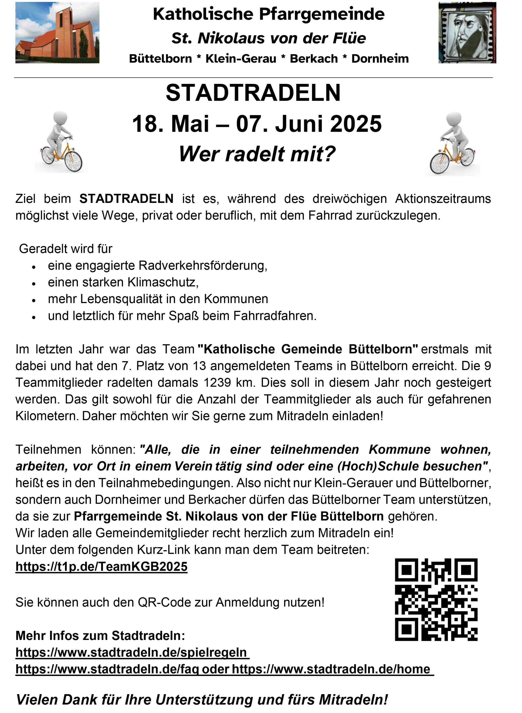 Einladung Stadtradeln Büttelborn