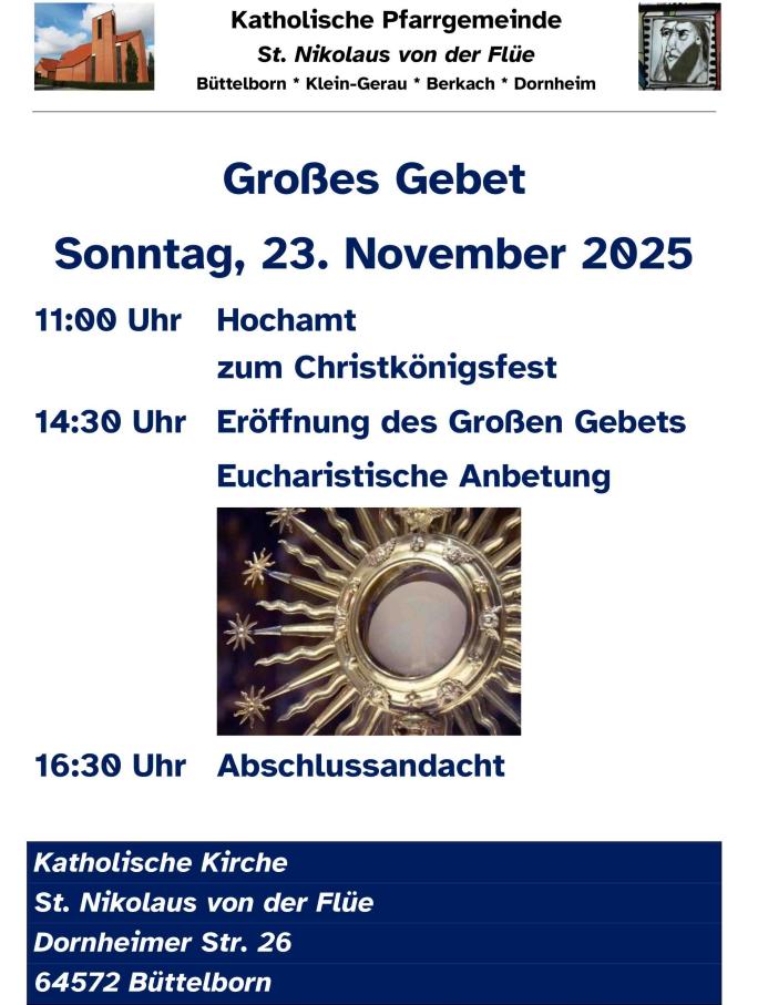 Großes Gebet 23.11.2025