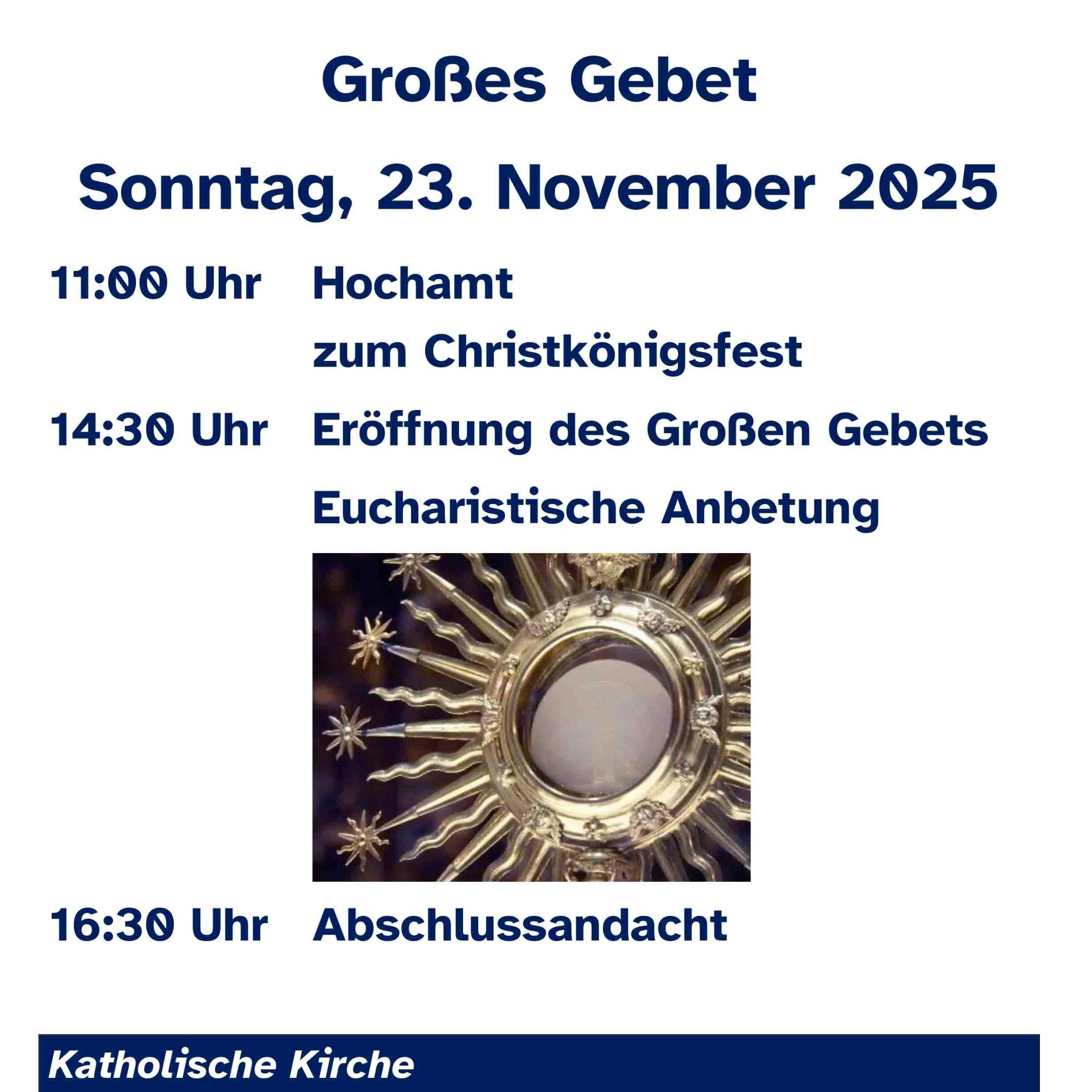Großes Gebet 23.11.2025