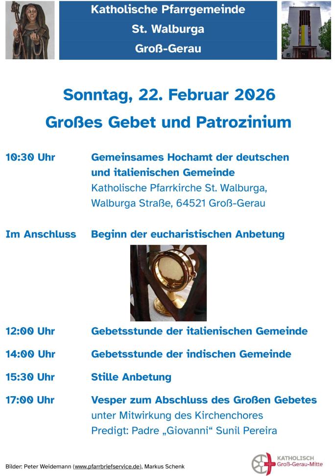 Großes Gebet St. Walburga 2026