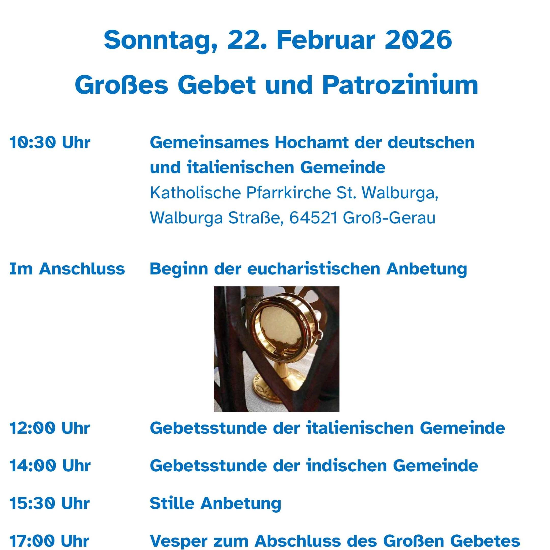 Großes Gebet St. Walburga 2026