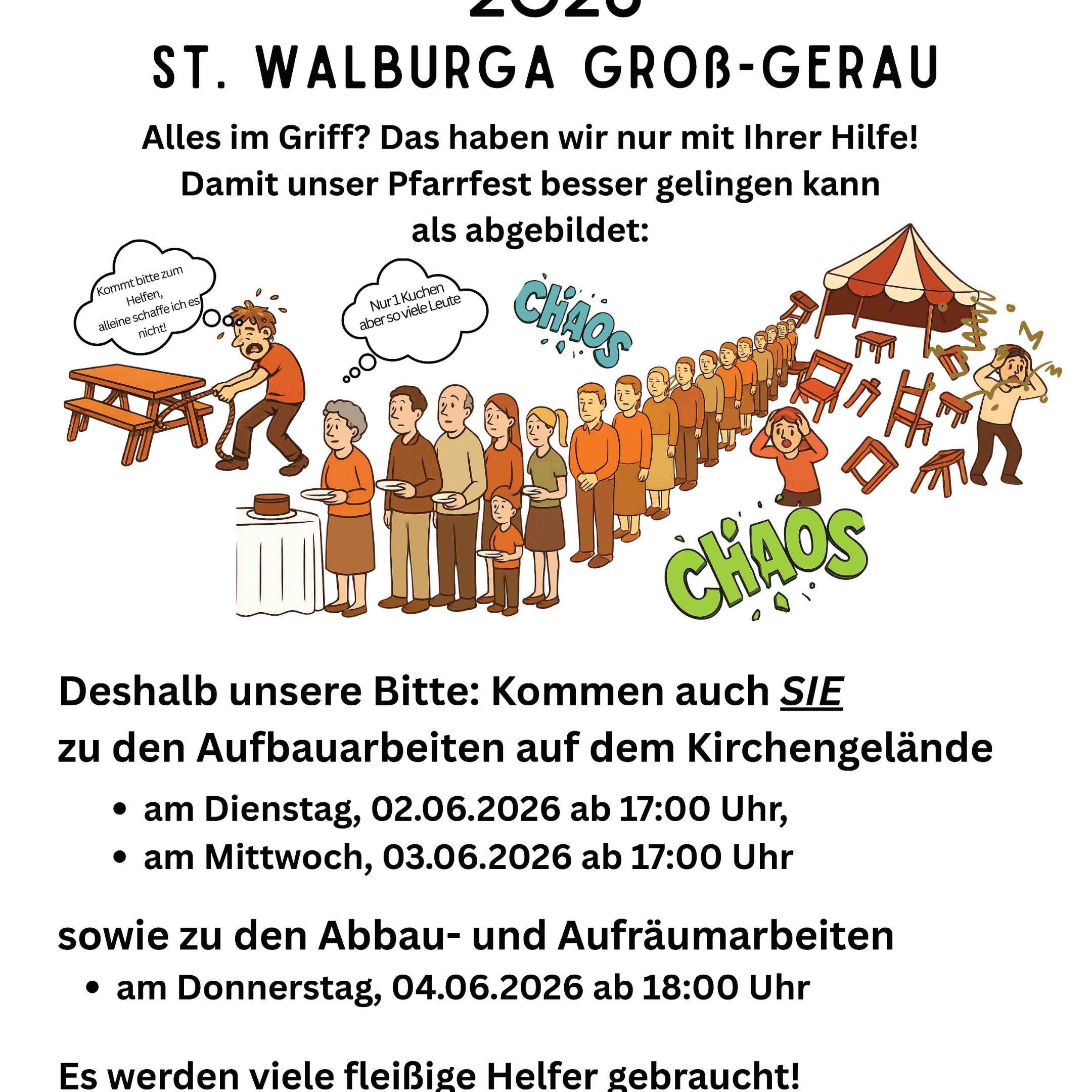 Helferaufruf Fronleichnam & Pfarrfest 2026