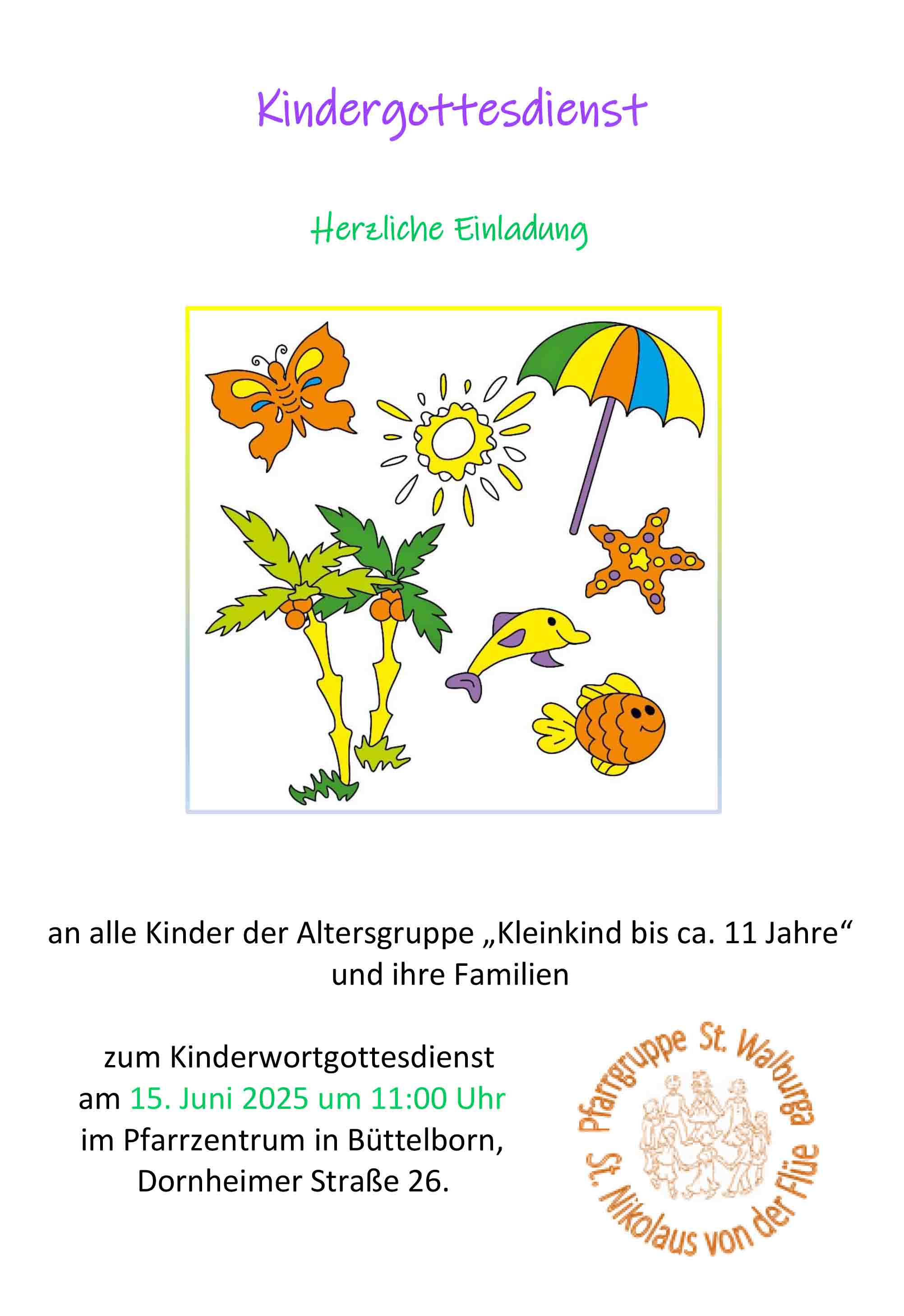 Kindergottesdienst Büttelborn Juni 2025