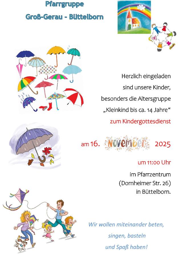 Kindergottesdienst in Büttelborn 16.11.2025
