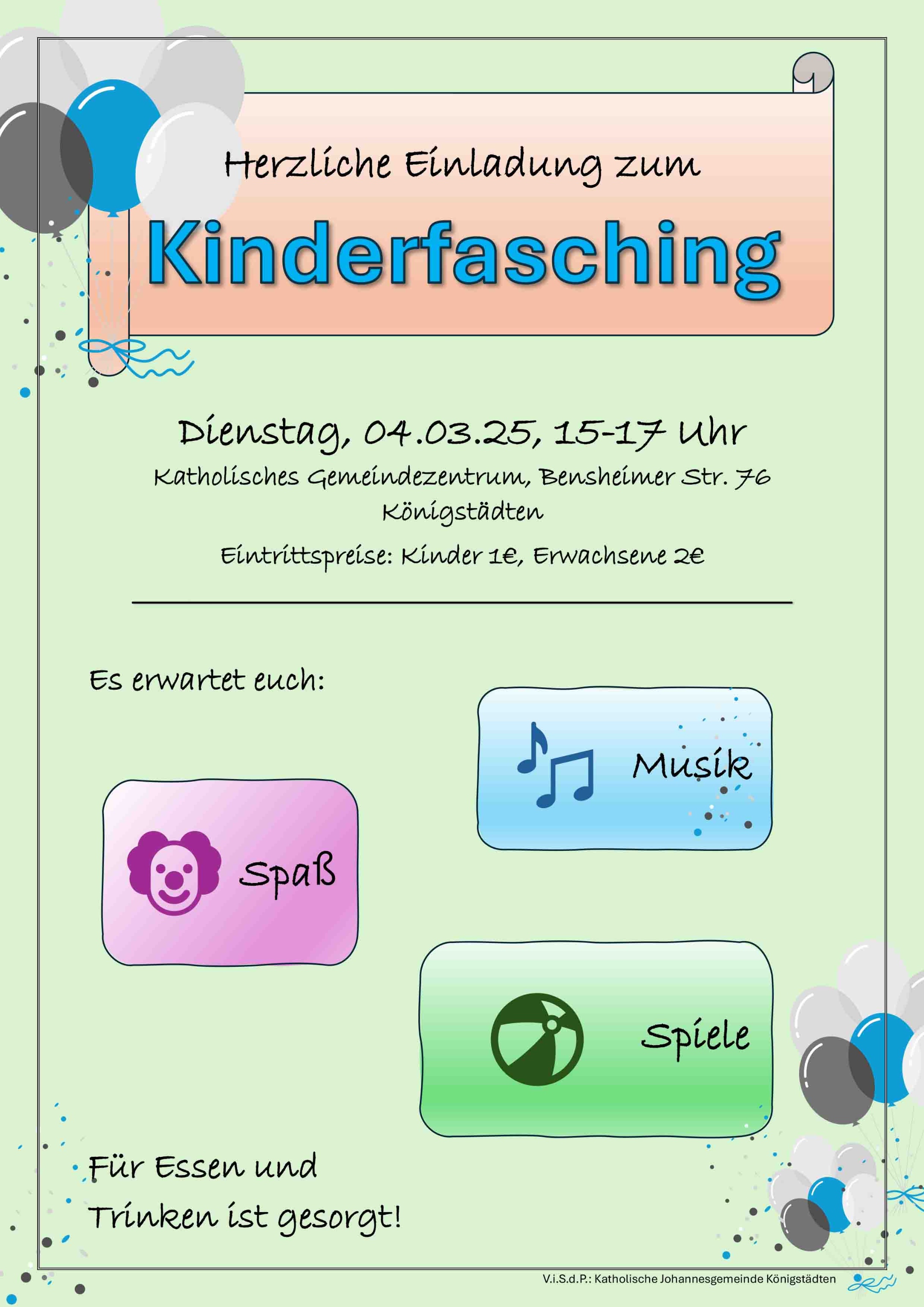 Plakat Kinderfasching 2025