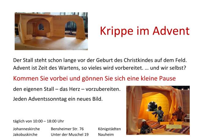 Plakat Krippe im Advent