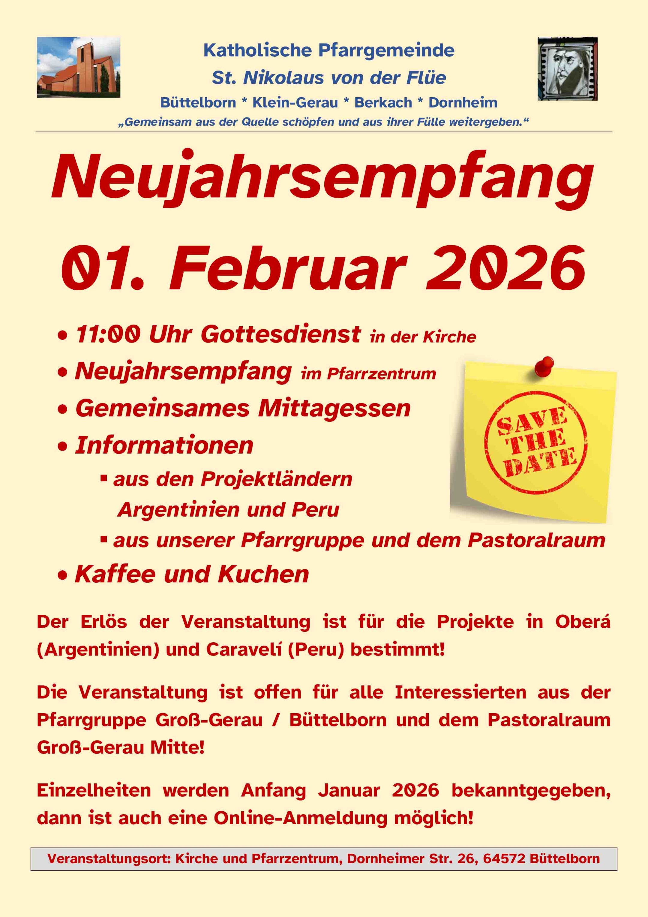 Plakat Neujahrsempfang 01.02.2026 - Save the Date