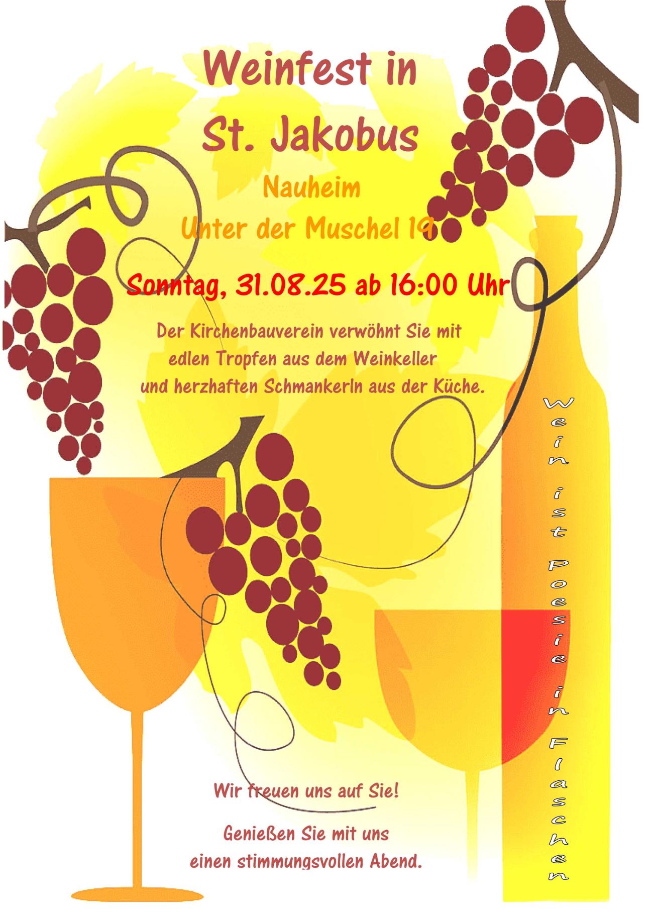 Plakat Weinfest 2025 Nauheim