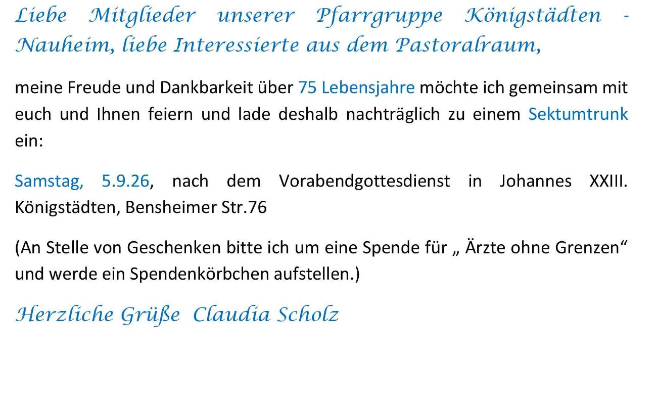 Sektumtrunk - Einladung - Claudia Scholz
