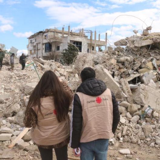 Erdbebengebiet in Syrien
