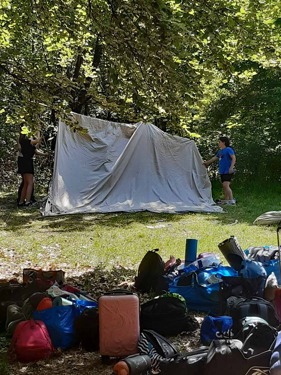 Zeltaufbau