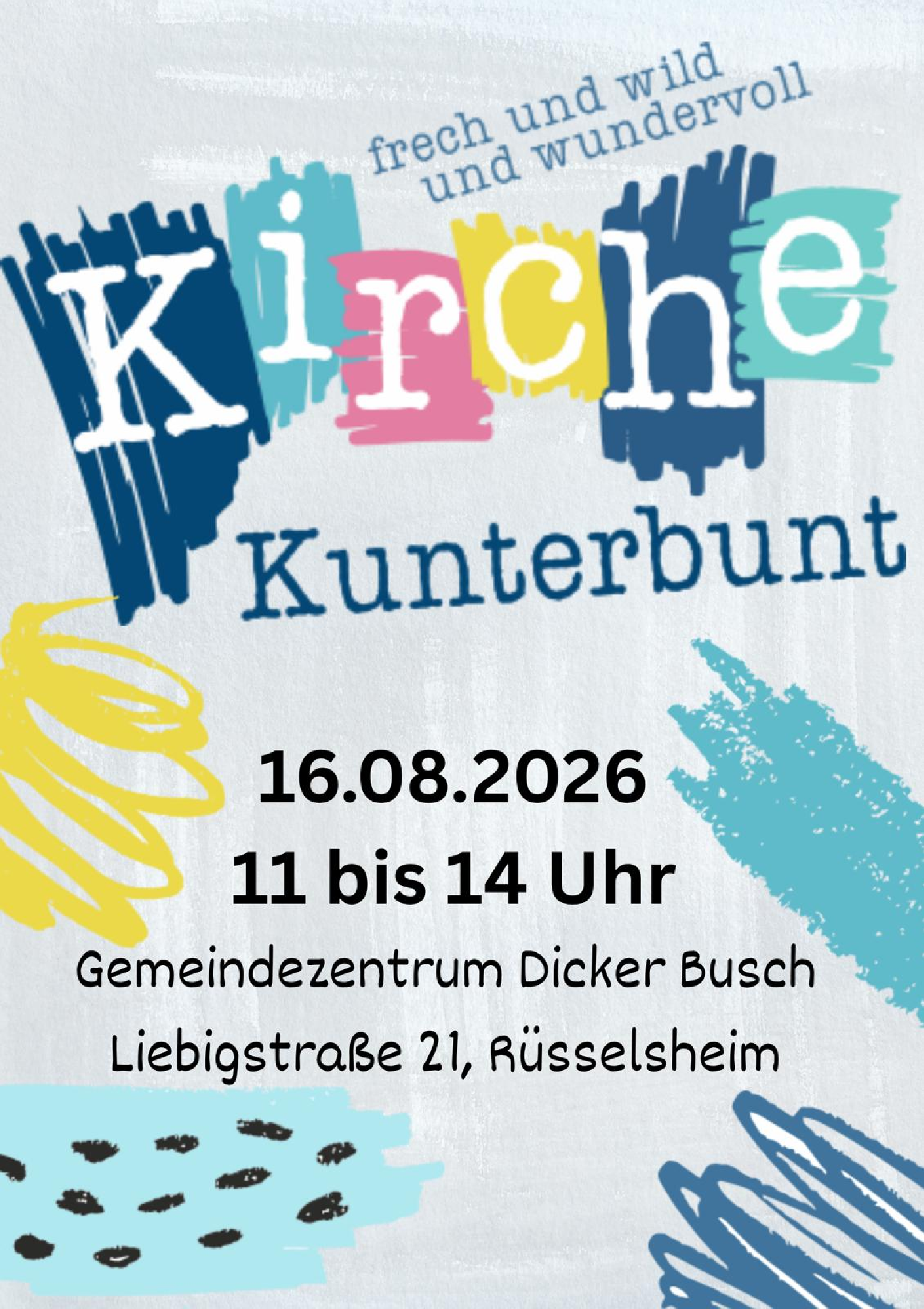Flyer Kirche Kunterbunt