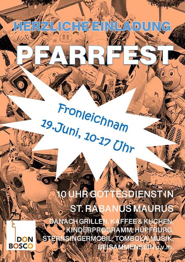 Einladung Pfarrfest 2025