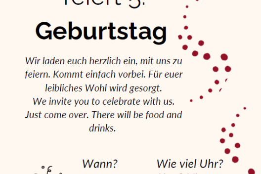 Einladung 5. Geburtstag