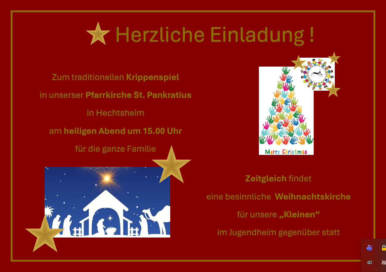 Krippenspiel Kleine Kirche