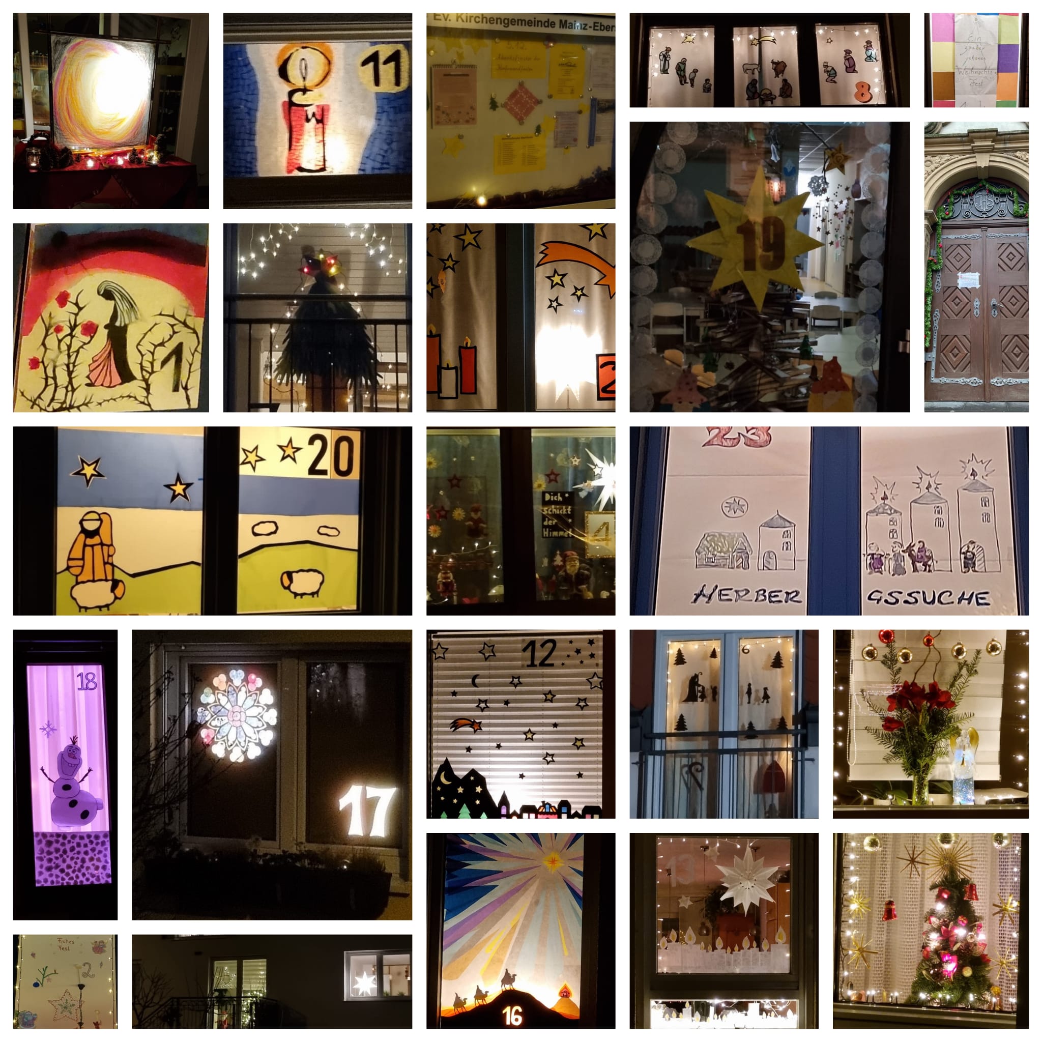 Collage Adventsfenster