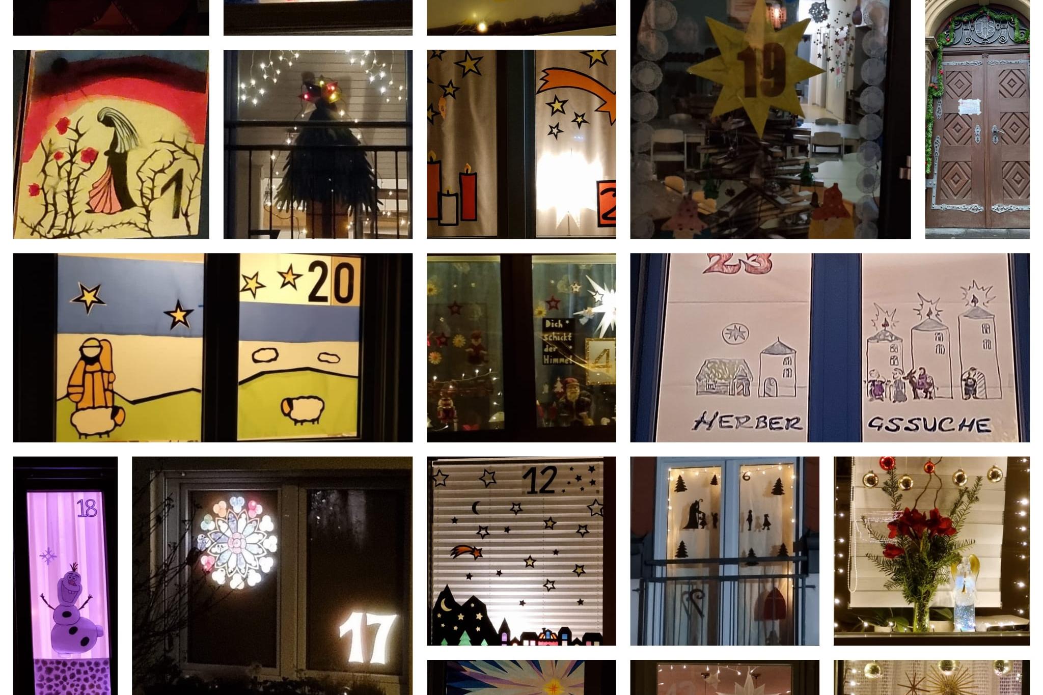 Collage Adventsfenster