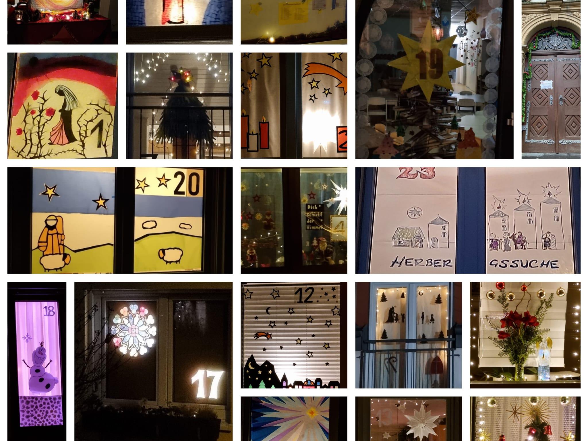 Collage Adventsfenster