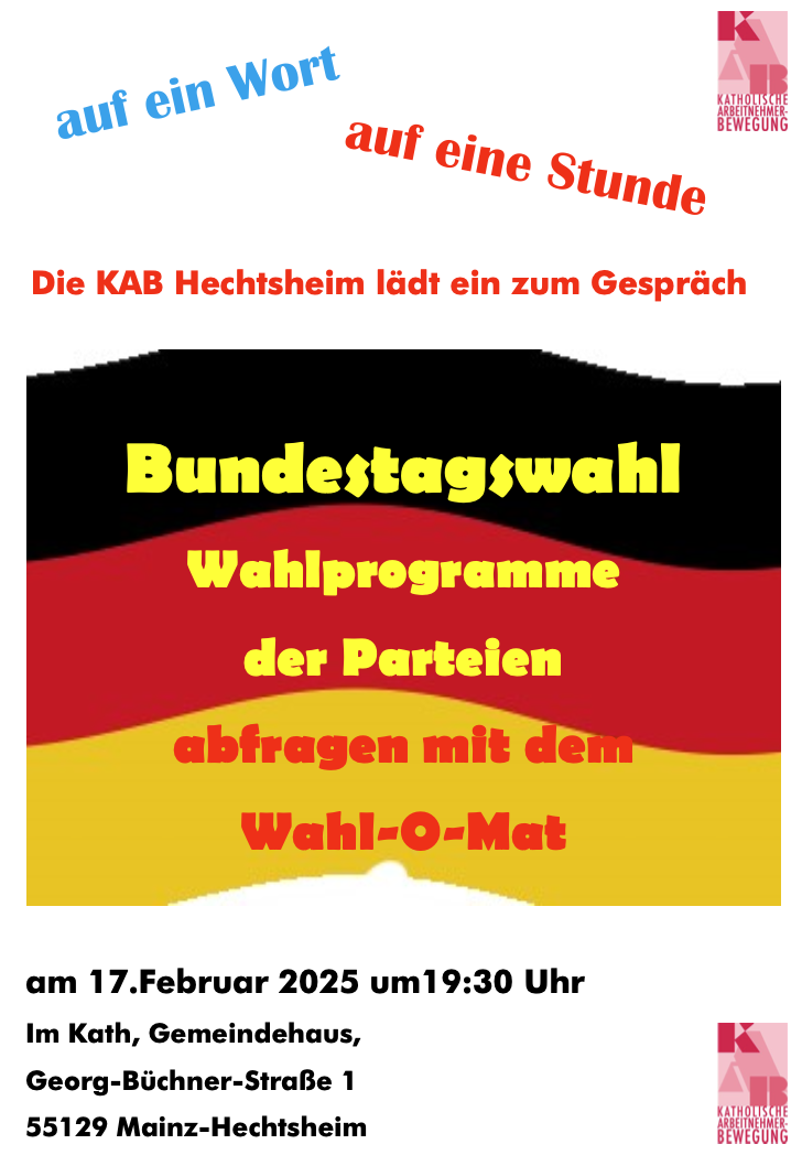 Plakat zu einer KAB Aktion