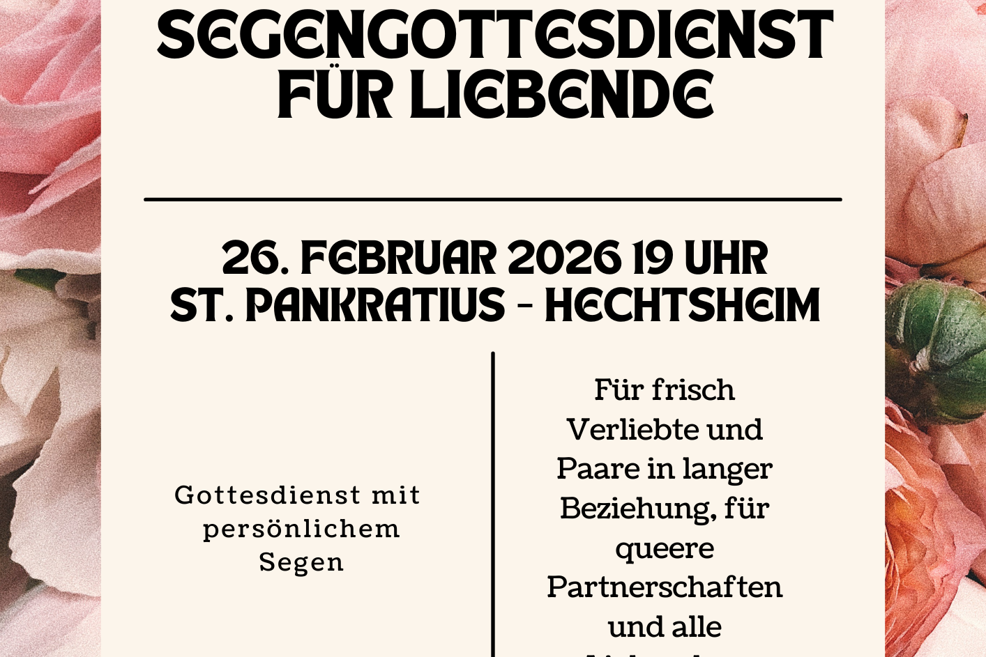 Segensgottesdienst für Liebende