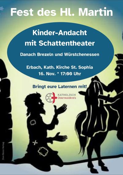 Plakat mit der Szene des Mantelteilens