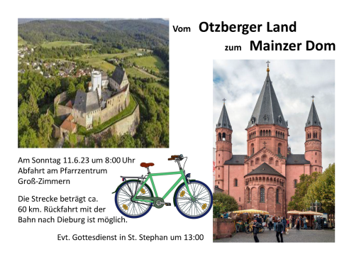 Vom Otzberger Land mit dem Rad zum Mainzer Dom