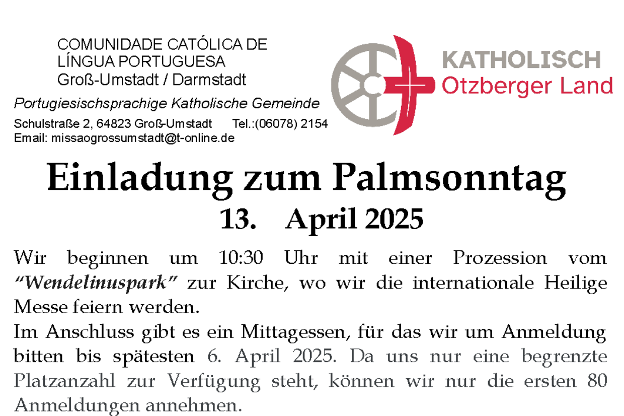 Anmeldung Mittagessen  Palmensonntag (13.04.2025)