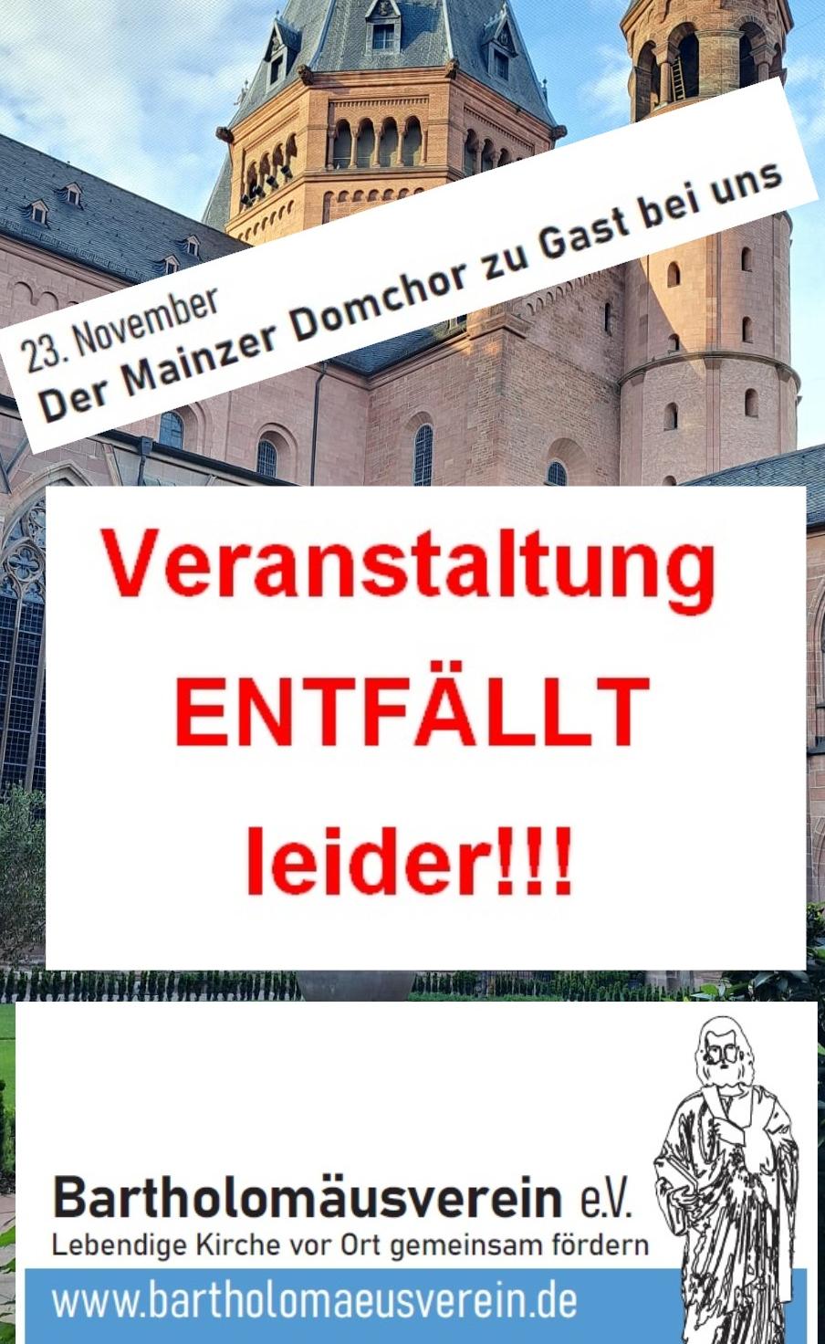 Domchor Mainz_absage