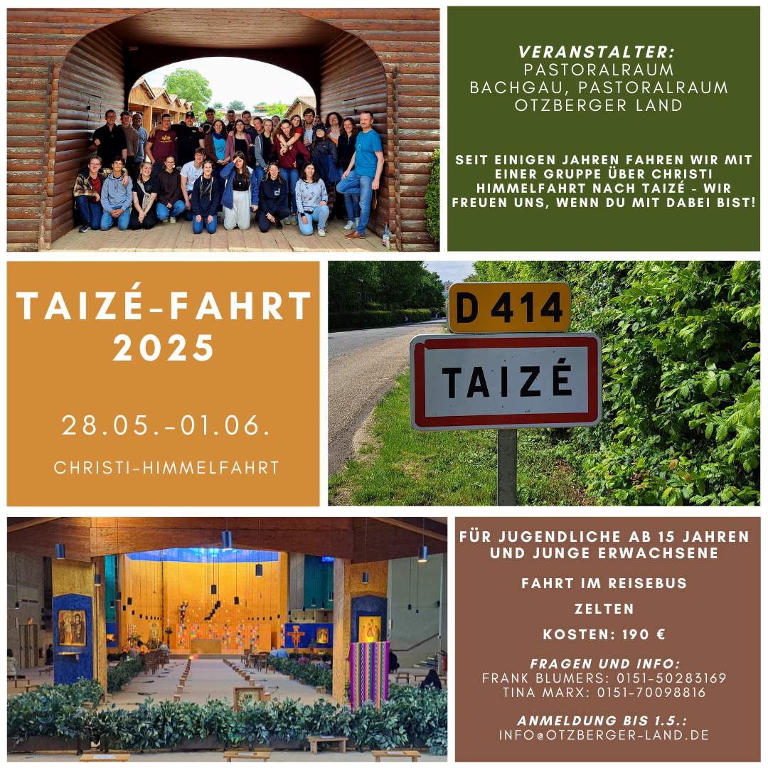 Taizé Fahrt 2025 - Infos und Anmeldung