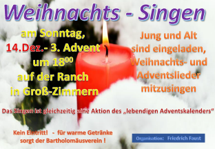 Weihnachtsingen Plakat