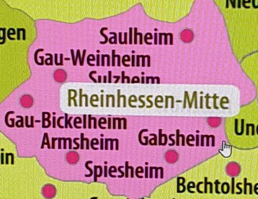 Karte von Rheinhessen-Mitte
