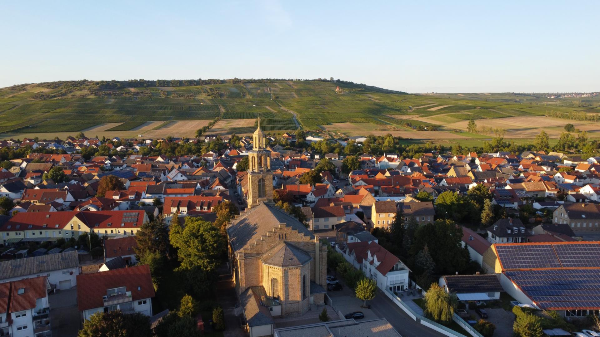 Gau-Bickelheim von Oben