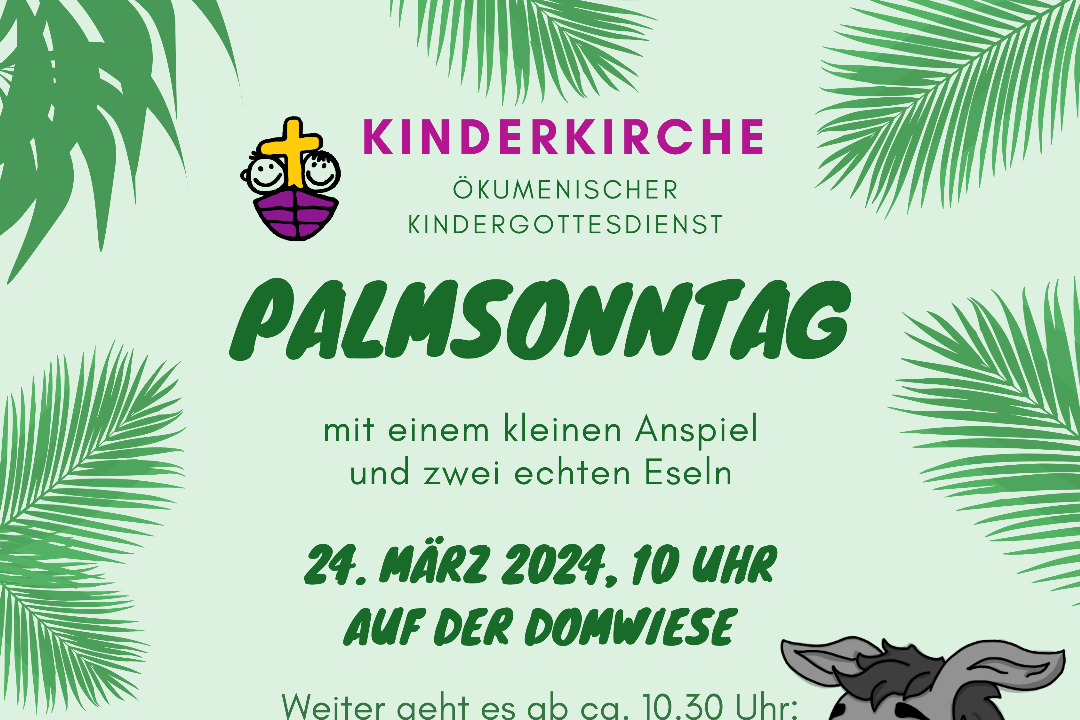 240324 Kinderkirche Palmsonntag #INSTA FLYER PALMSONNTAG