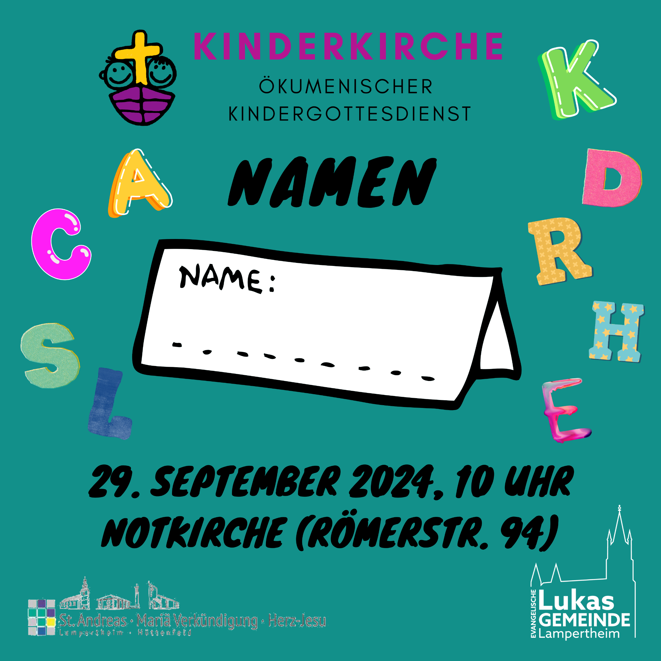 240929 Kinderkirche Namen #INSTA FLYER VORDERSEITE