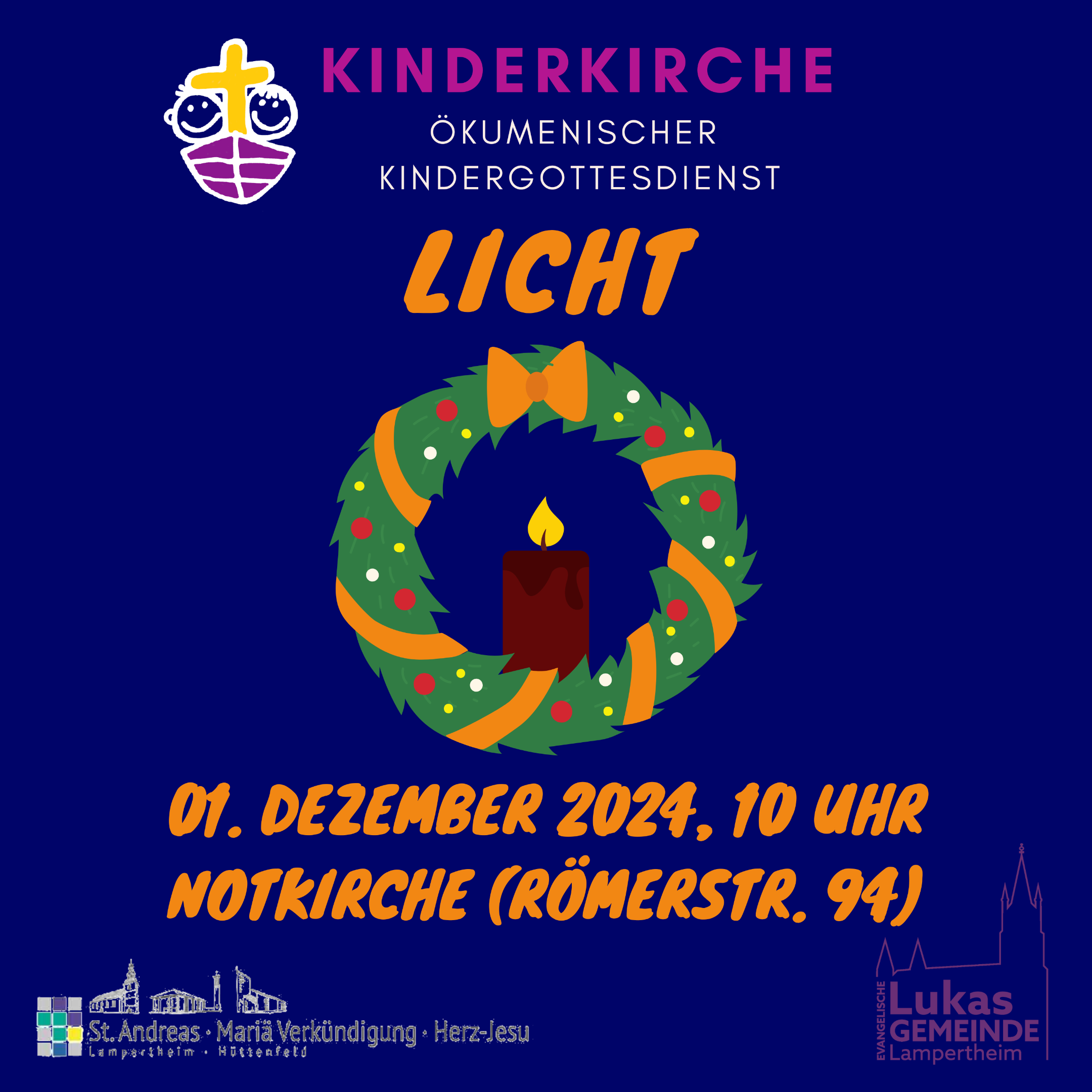 241201 Kinderkirche Advent Licht #INSTA FLYER VORDERSEITE