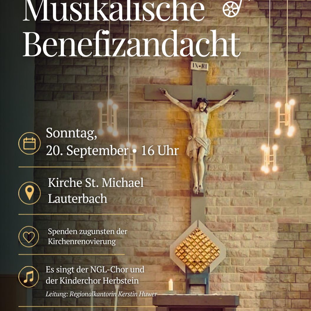Einladung zur Benefizandacht in der kath. Kirche Lauterbach