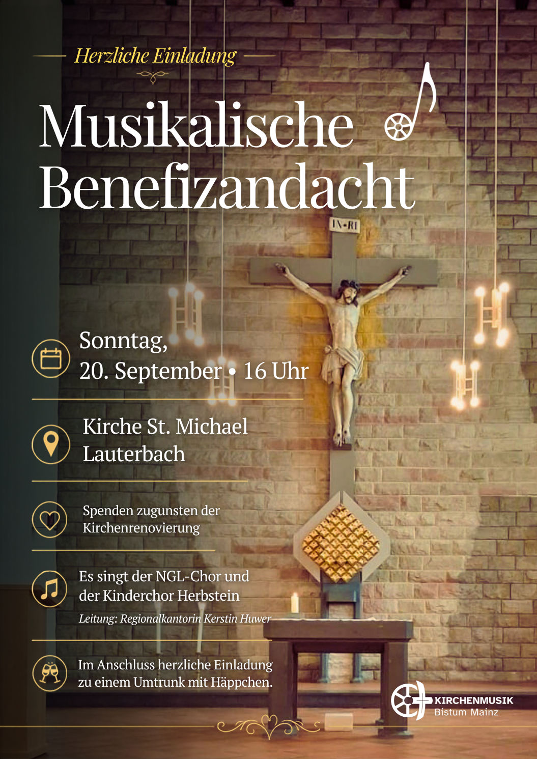 Einladung zur Benefizandacht in der kath. Kirche Lauterbach