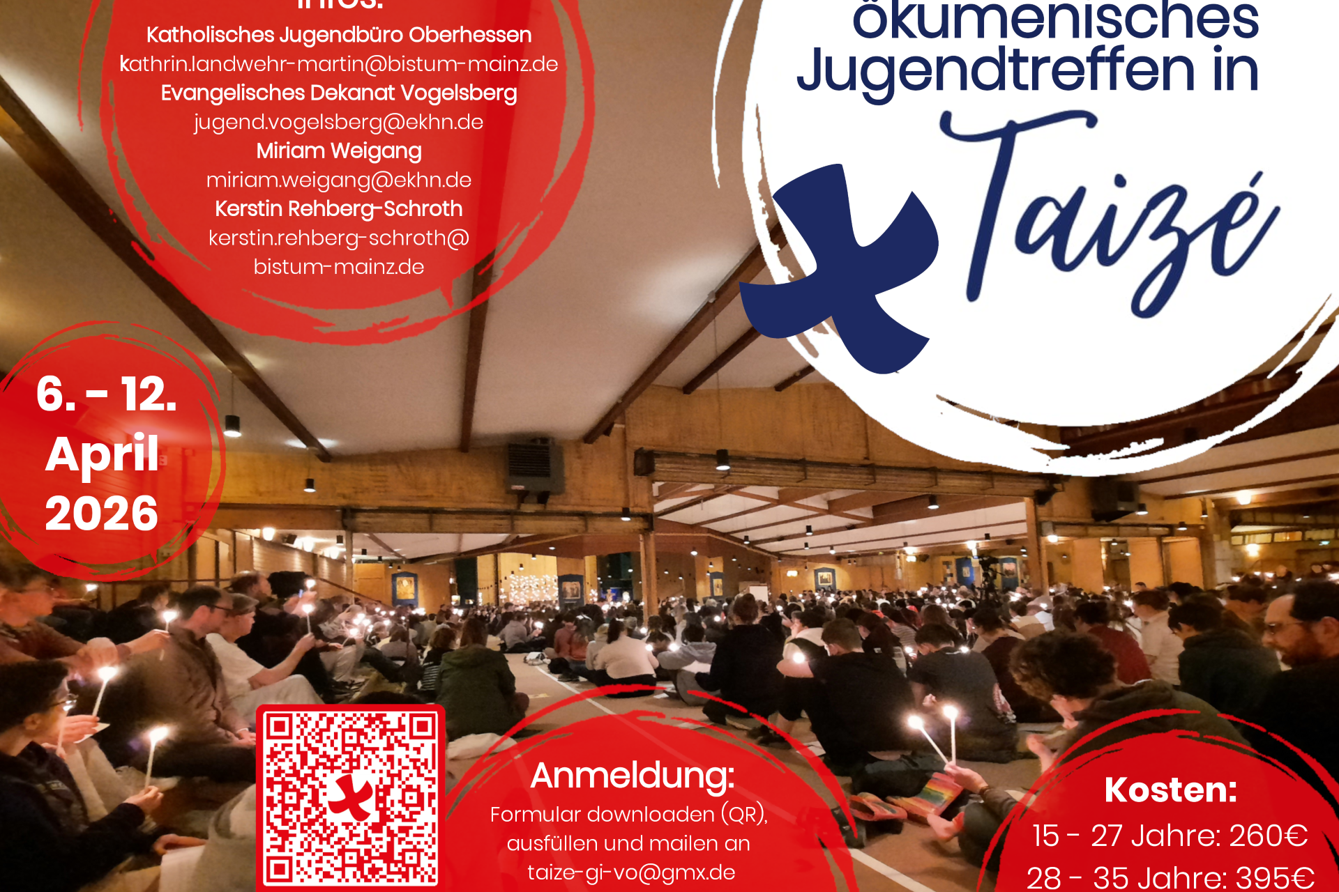 Flyer Taizéfahrt 2026 Vorderseite