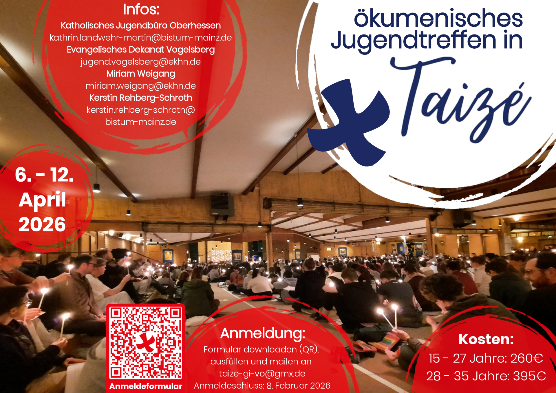 Flyer Taizéfahrt 2026 Vorderseite