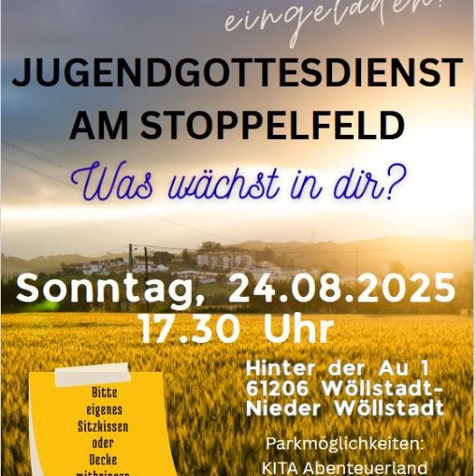 Jugendgottesdienst am Stoppelfeld