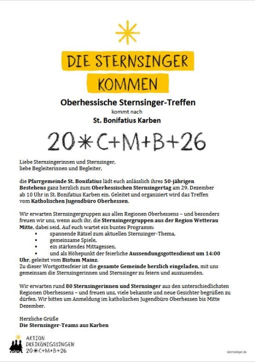 Sternsingertreffen 2025 Oberhessen