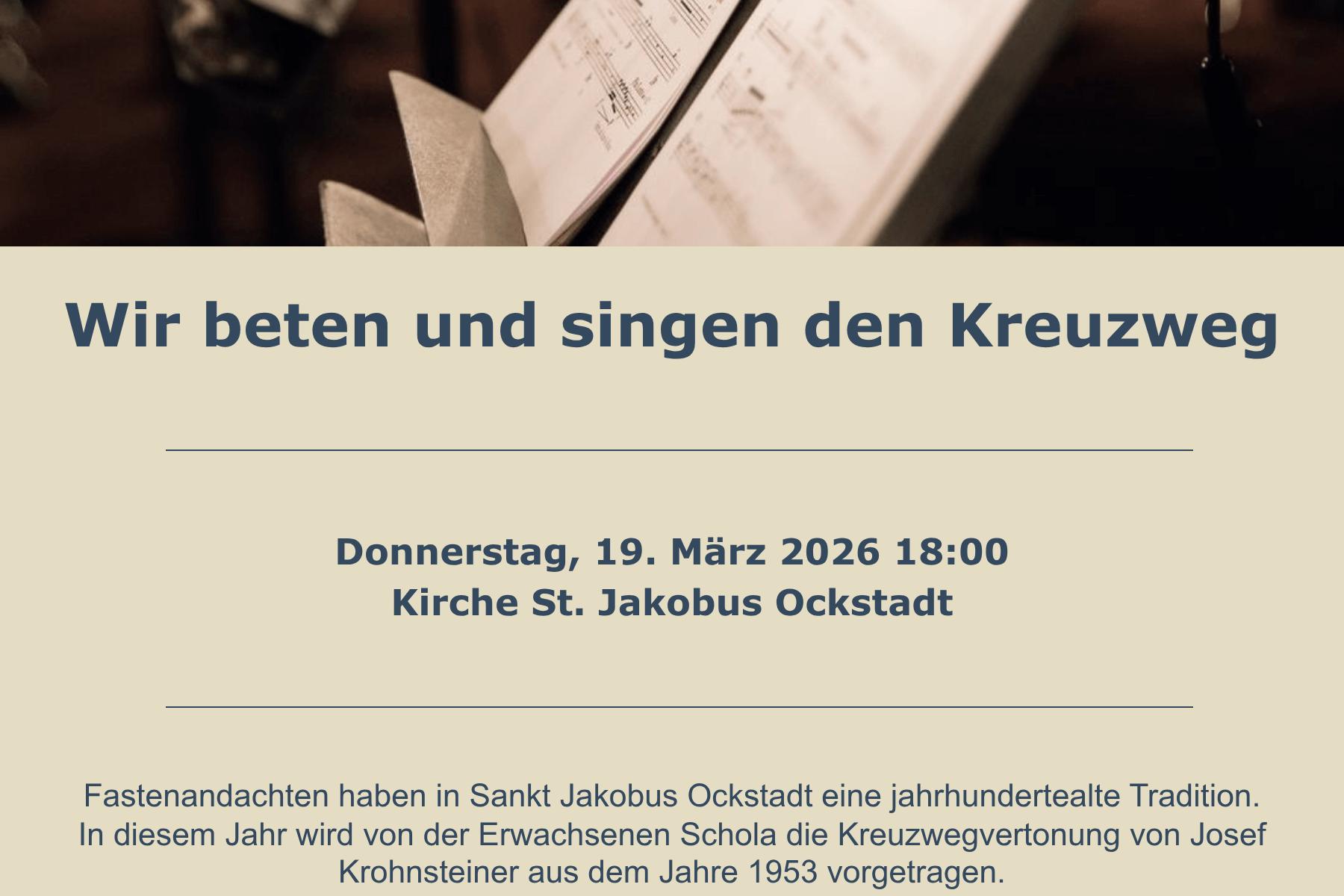 fastenandacht gesungener Kreuzweg