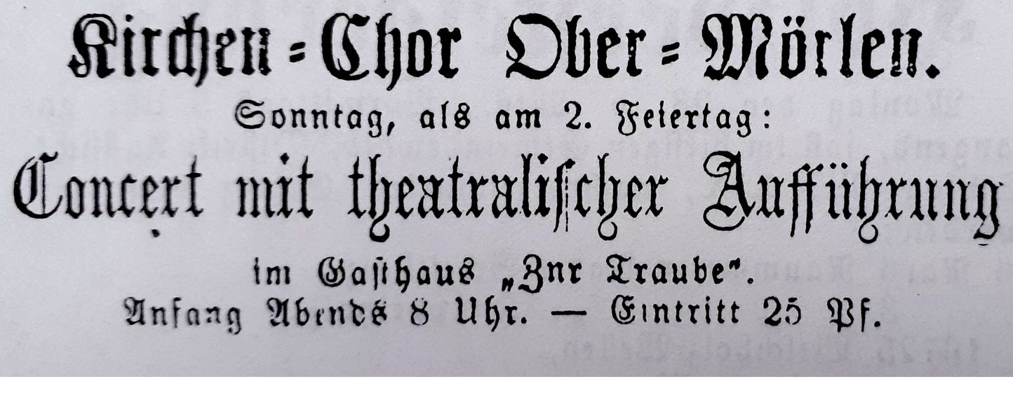 Konzert mit Theateraufführung 1886