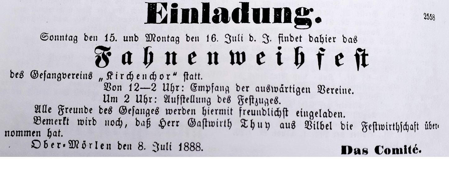 Fahnenweihe schon zwei Jahre nach der Chorgründung